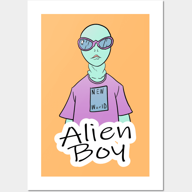 alien boy Wall Art by PowerSurgeX1